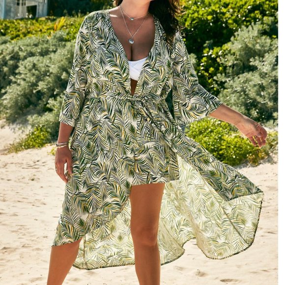 Nwt Taylor Open Front Kimono Coverup Swimsuits For All